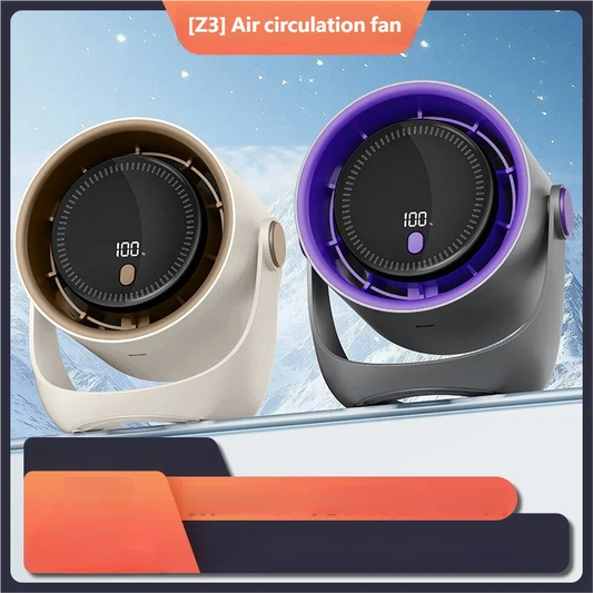 Ventilateur Mural Sans Perçage USB — Silencieux, Rechargeable & Circulation d'Air 360°