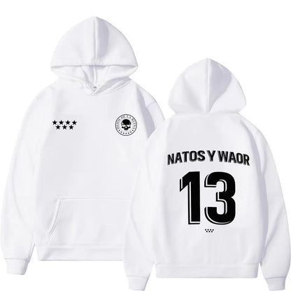 Rappeur NATOS WAOR 13 sweats hommes femmes mode Hip-hop pull automne hiver ample décontracté gothique Punk survêtement Streetwear