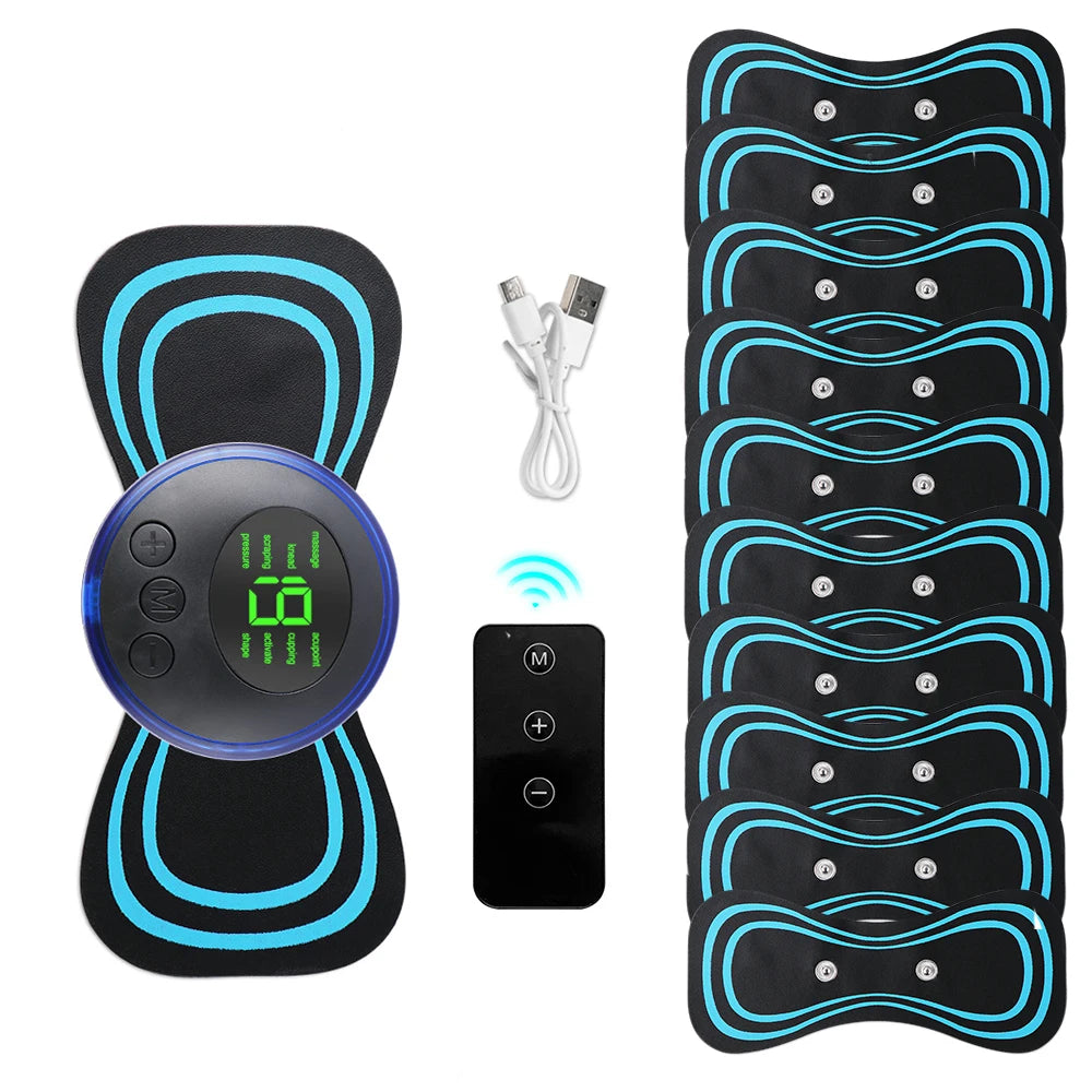 Mini masseur de cou électrique Portable EMS, civière de cou pour soulager la douleur musculaire cervicale et Patch de Massage de Relaxation des épaules