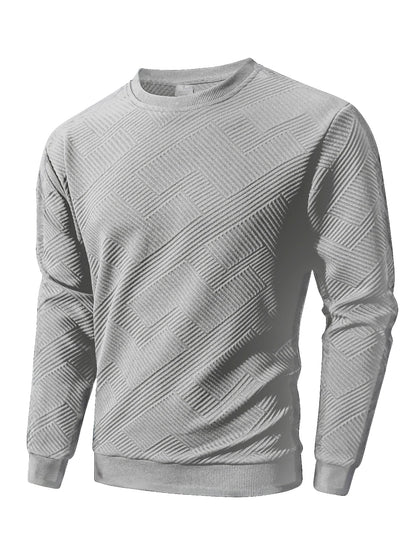 Sweat-shirt à col ras du cou pour homme, vêtement de sport chaud, basique, pour l'extérieur, décontracté, sans capuche, printemps-automne