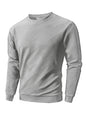 Sweat-shirt à col ras du cou pour homme, vêtement de sport chaud, basique, pour l'extérieur, décontracté, sans capuche, printemps-automne