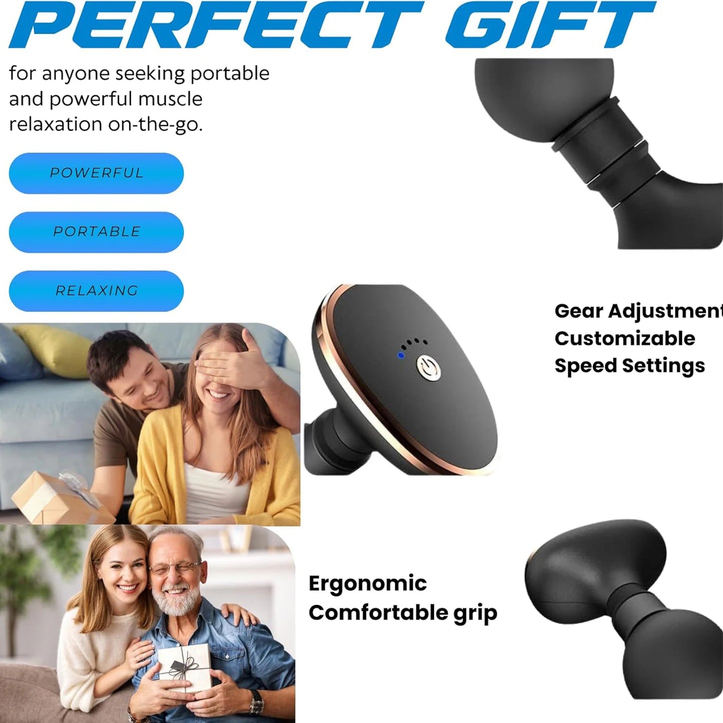 Mini masseur électrique, pistolet de massage de poche, outil de massage des muscles du cou et de la taille, massage par vibration, peut détendre tout le corps