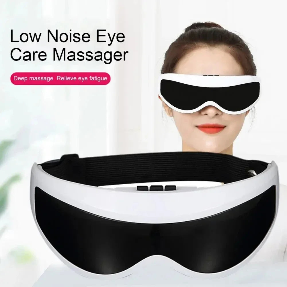 Masque de massage électrique pour les yeux, amélioration de la vision des yeux, migraine, front, lunettes de soins des yeux, massage sans fil, vibration, soins de santé