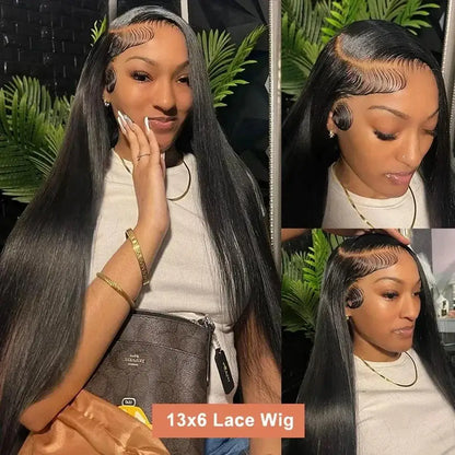 Perruque Cheveux Humains Lace Front HD — 13x4 / 13x6 / 5x5 | Densité 250% | 16-42 Pouces | Sans Colle