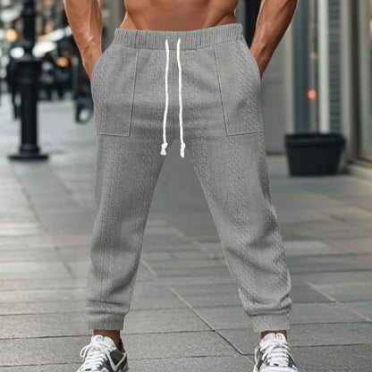 Pantalon Jogging Homme — Coupe Ample | Ceinture Élastique & Cordon | Poches | Casual | 5 Coloris | S à XXXL
