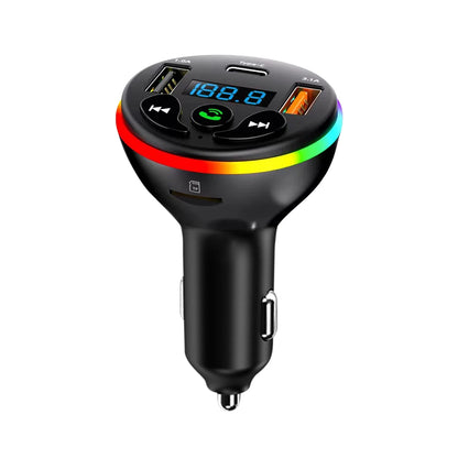 PD 18W transmetteur FM sans fil Bluetooth 5.0 Kit mains libres pour voiture double USB chargeur rapide modulateur Radio lecteur MP3 Support carte TF