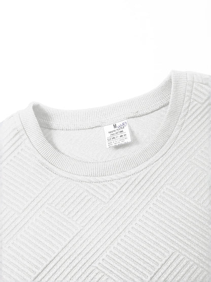 Sweat-shirt à col ras du cou pour homme, vêtement de sport chaud, basique, pour l'extérieur, décontracté, sans capuche, printemps-automne