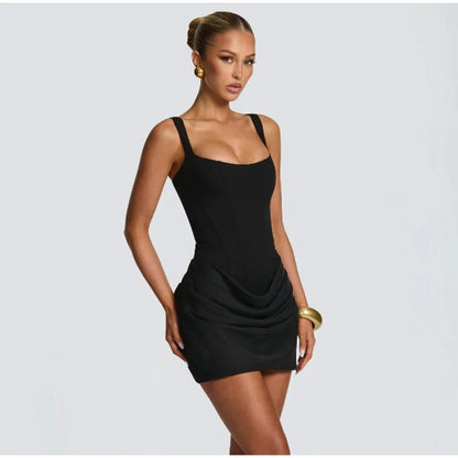 Mini Robe Fourreau Femme — Col Roulé, Sans Manches, Taille Haute, 5 Coloris | TechNova X