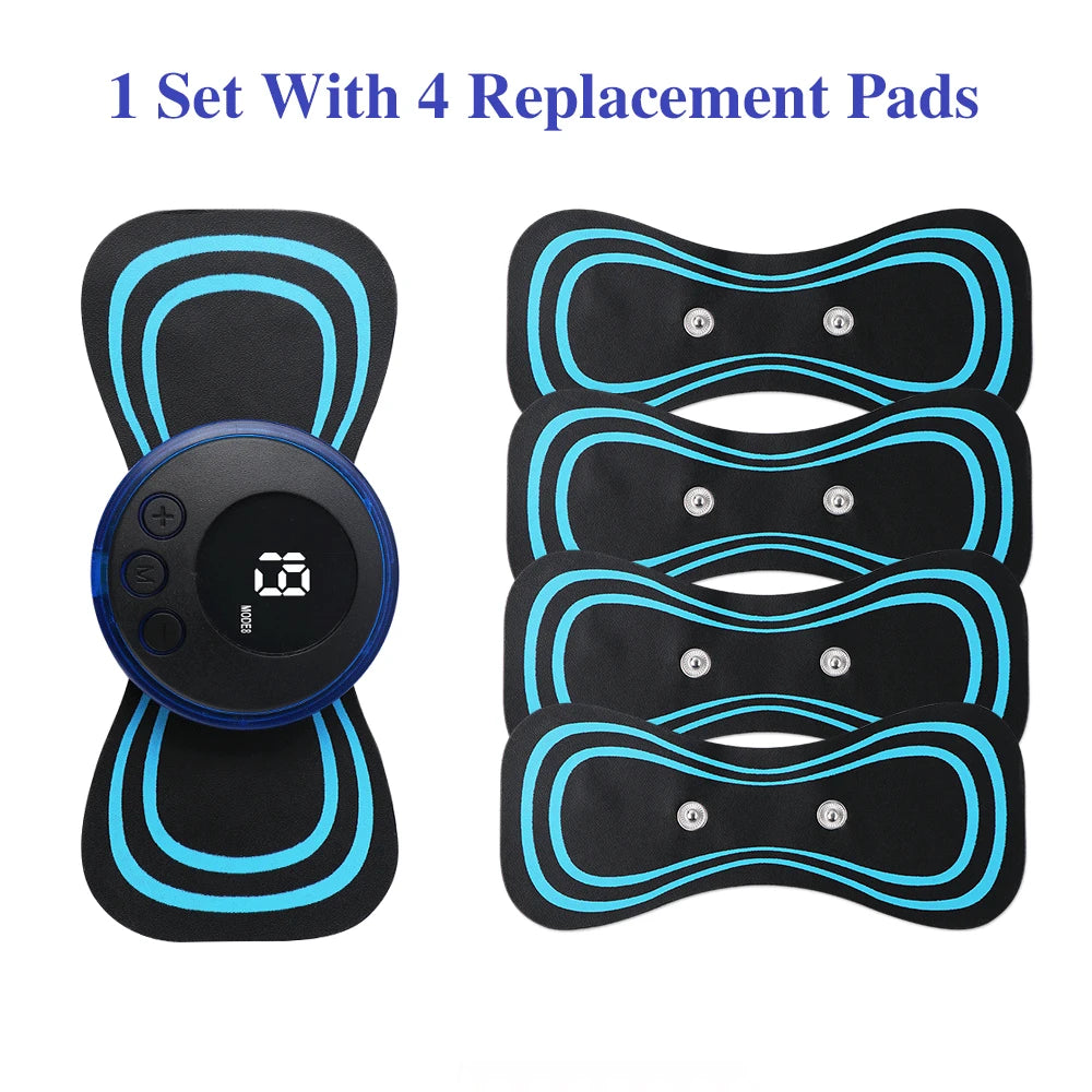 Mini masseur de cou électrique Portable EMS, civière de cou pour soulager la douleur musculaire cervicale et Patch de Massage de Relaxation des épaules