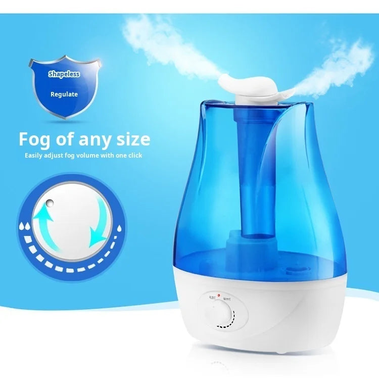 Humidificateur Ultrasonique 4L — Double Pulvérisation, Arrêt Auto & Contrôle Tactile