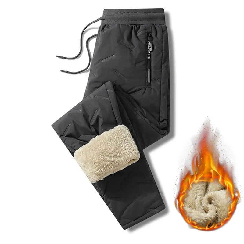 Pantalon Survêtement Thermique Homme — Laine d'Agneau | Imperméable Coupe-Vent | Slim | Automne Hiver