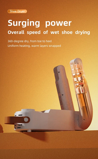 Sèche-Chaussures Intelligent 150W — Minuterie, Séchage Rapide, Désodorisant & Stérilisant