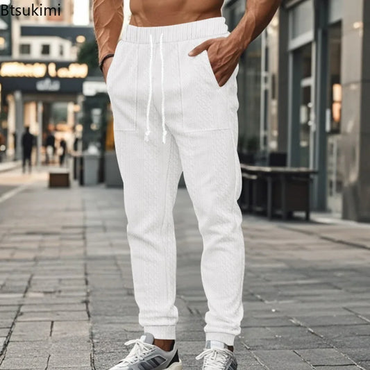 Pantalon Jogging Homme — Coupe Ample | Ceinture Élastique & Cordon | Poches | Casual | 5 Coloris | S à XXXL