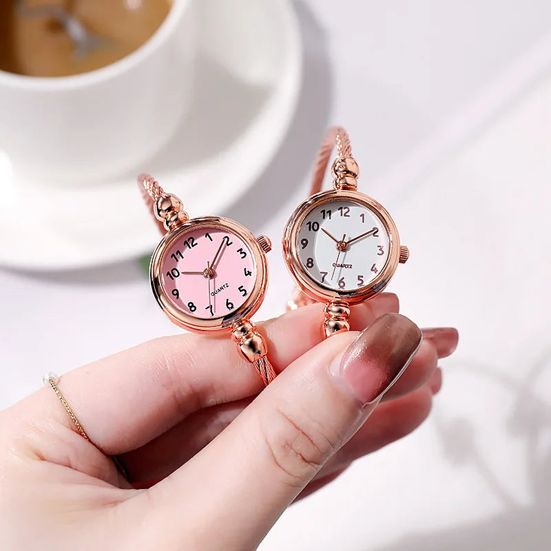 Montre Bracelet Jonc Femme Quartz YIKAZE — Acier Inoxydable, Style Rétro Luxe, 14 Coloris
