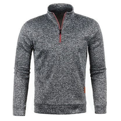 Pull Col Roulé Homme — Demi-Fermeture Éclair | Polyester Tricoté | Couleur Unie | Printemps Automne | 6 Coloris | M à 4XL