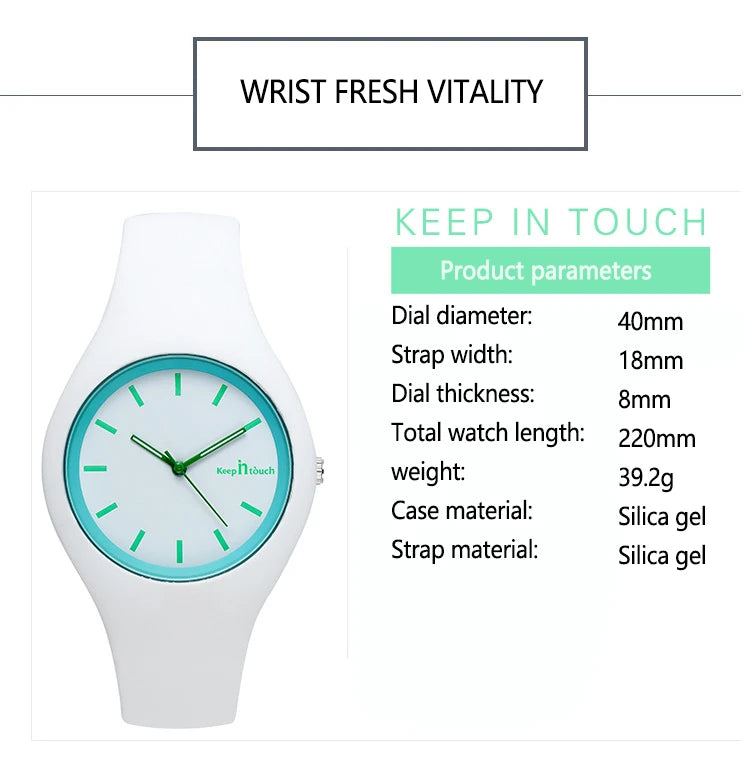 Montre Enfant Quartz UTHAI CQ07 — Bracelet Silicone, Cadran Rond 36mm, 6 Coloris, Garçon & Fille