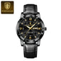 Montre Homme POEDAGAR 936L — Quartz, Bracelet Cuir, Lumineux, Date & Semaine