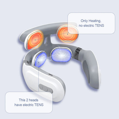 Masseur intelligent électrique TENS EMS pour le dos et le cou, 4 modes, pour la relaxation musculaire et la santé, outil de massage des épaules et cervicales