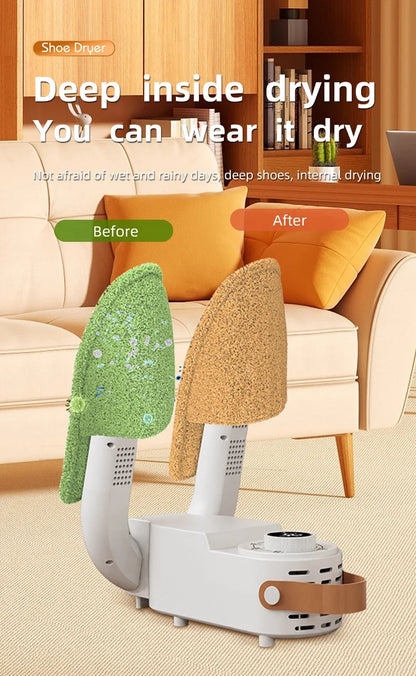 Sèche-Chaussures Intelligent 150W — Minuterie, Séchage Rapide, Désodorisant & Stérilisant