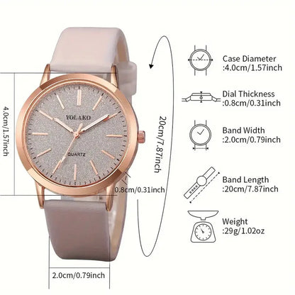 Montre Femme Quartz Minimaliste ZK0527 — Bracelet Cuir 18mm, Cadran Rond 40mm, 5 Coloris