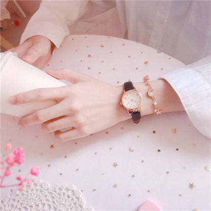 Montre Quartz Enfant Fille — Cadran Cœur, Bracelet Cuir, 5 Coloris + Option Bracelet Assorti | TechNova X