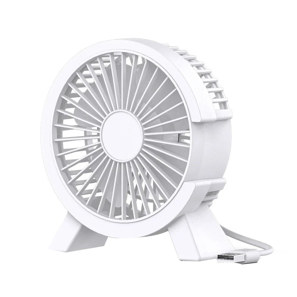 Mini Ventilateur USB Bureau 4 Pouces — Silencieux, Base Stable & 3 Coloris