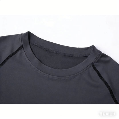 T-shirt de sport absorbant la transpiration pour homme, à séchage rapide, haute élasticité, style Anime, idéal pour le fitness et la musculation