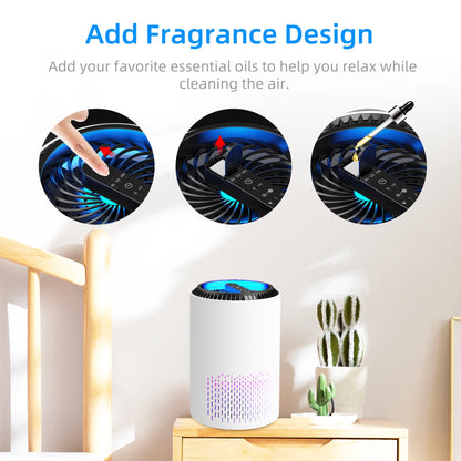 Purificateur d'Air HEPA AROEVE — 287 pi², 3 Vitesses, Ultra-Silencieux ≤25dB & Parfumé