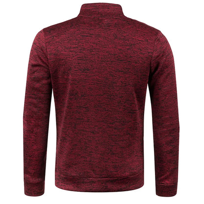 Pull à col roulé avec fermeture éclair pour homme, sweat-shirt d'extérieur, pull à demi-fermeture éclair, vêtements solides, PVD, printemps, automne