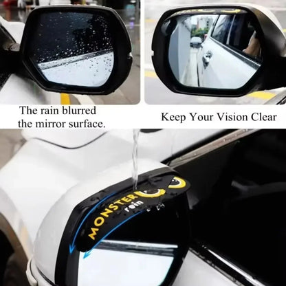 Autocollants de bol de porte de voiture, rétroviseur, sourcils de pluie, poignée de porte de voiture, autocollant réfléchissant, bande de protection universelle anti-rayures