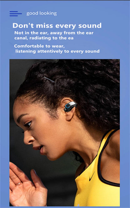 High-Quality TWS Bone Conduction Bluetooth Wireless Earphones with Mic for Sports and Noise Reduction