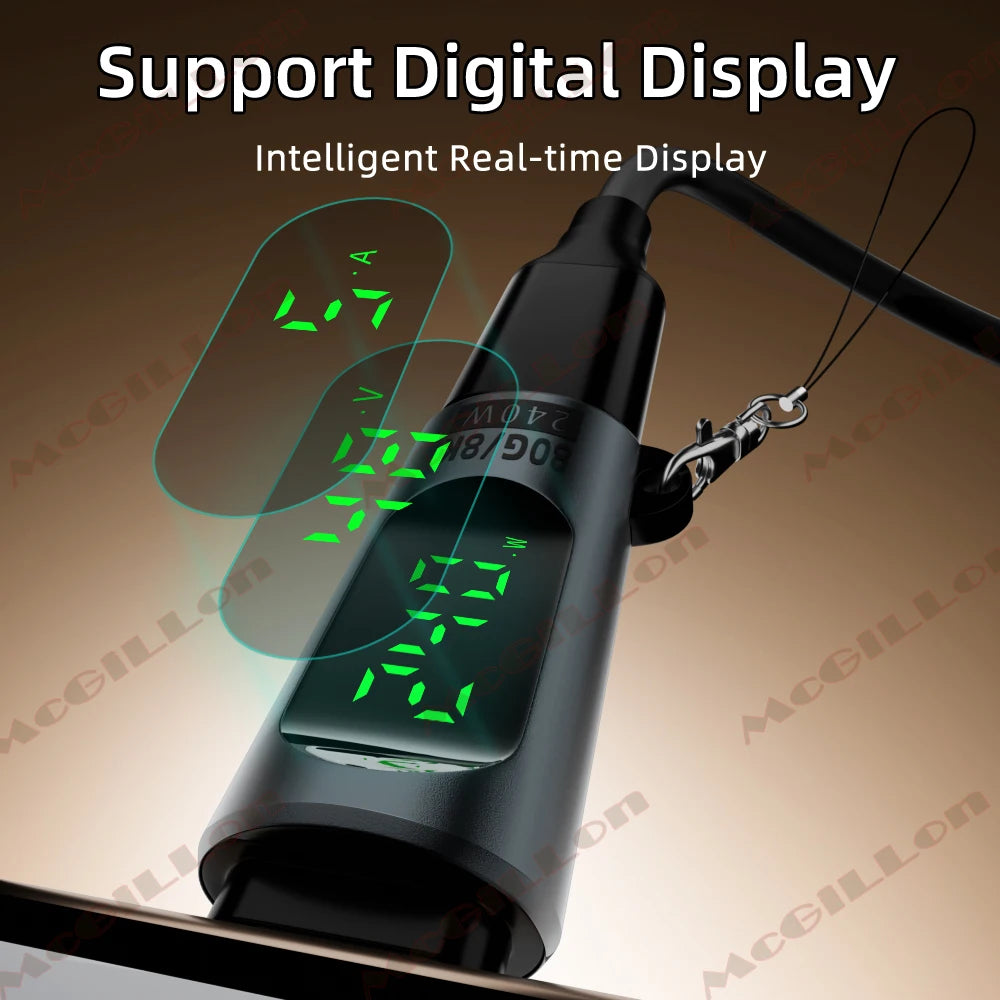 Adaptateur USB 4.0 Type C avec affichage numérique PD240W 80Gbps 8K @ 60Hz, adaptateur USB C mâle vers femelle pour Macbook iPhone Samsung Xiaomi