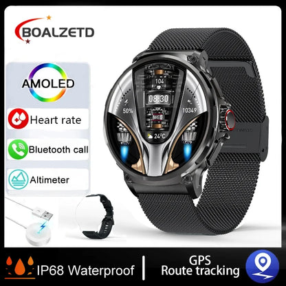 Montre Connectée Homme BOALZETD V69 — AMOLED 1,85", Batterie 710 mAh, GPS, IP67, 100+ Sports, 6 Coloris | TechNova X
