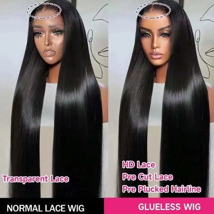 Perruque Cheveux Humains Lace Front HD — 13x4 / 13x6 / 5x5 | Densité 250% | 16-42 Pouces | Sans Colle
