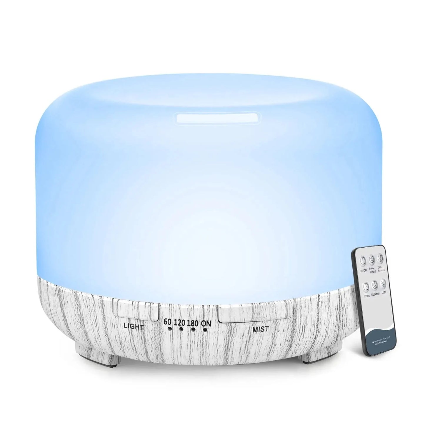 Diffuseur Arômes Design Bois 500ml — Télécommande, USB 5V & 4 Finitions Premium