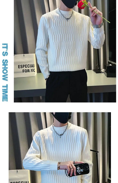Sweat-shirt Homme Basique — Col Rond | Manches Longues | Couleur Unie | Automne Hiver | M à 5XL