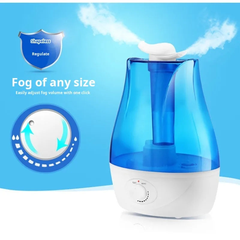 Humidificateur Ultrasonique 4L — Double Pulvérisation, Arrêt Auto & Contrôle Tactile