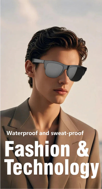 Lenovo Bluetooth Smart Sunglasses, Headphones for Calls and Outdoor Sports, HIFI Technology, Anti-Touch, UV Protection, for Men and Women