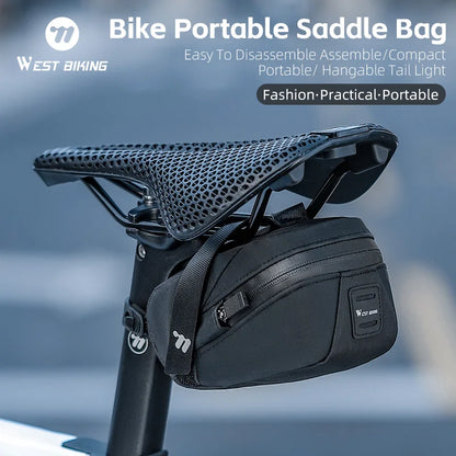 WEST BIKING – sac de selle de vélo Portable, léger 0,8 l, sac arrière de vélo, sac à outils de sport Durable, accessoires de vélo de route et vtt