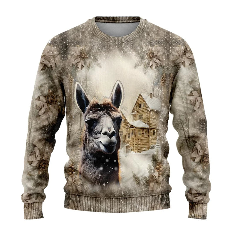 Sweat-shirt Unisexe Imprimé 3D — Style Harajuku & Y2K | Animaux de Ferme | Col Rond | Adulte & Enfant | 11 Coloris