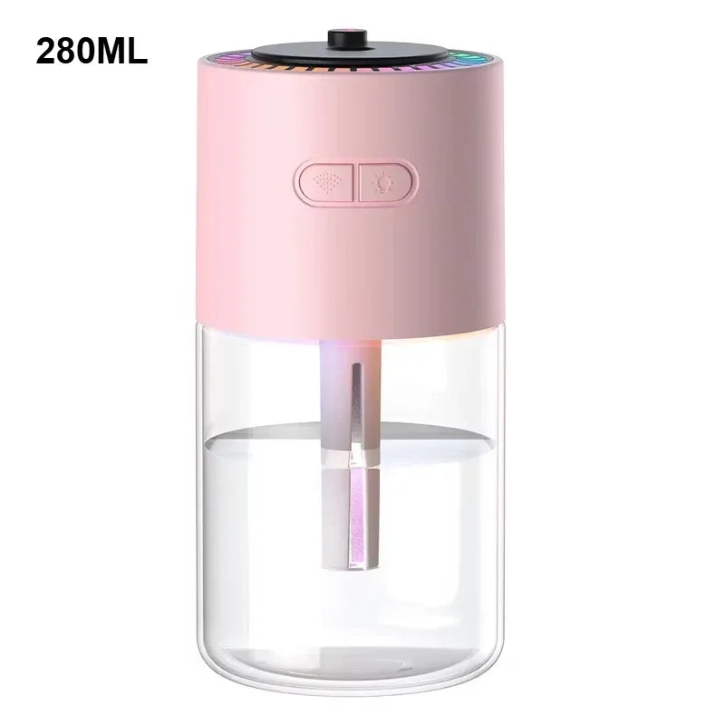 Humidificateur Projection Ciel Étoilé 280ml — LED Multimode, 2 Modes de Brume & USB 5V