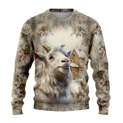 Sweat-shirt Unisexe Imprimé 3D — Style Harajuku & Y2K | Animaux de Ferme | Col Rond | Adulte & Enfant | 11 Coloris