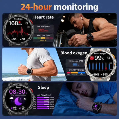 Smartwatch GPS GUHUAVMI T-Rex3 Pro 2026 — AMOLED 1,7", 1100mAh, 10 ATM, 100+ Sports, 15 Variantes