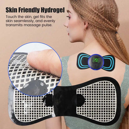 Mini masseur de cou électrique Portable EMS, civière de cou pour soulager la douleur musculaire cervicale et Patch de Massage de Relaxation des épaules