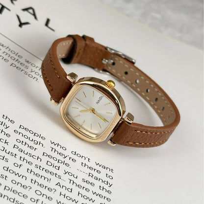 Montre Femme Quartz Petit Cadran zkceenier SN250233 — Bracelet Cuir, Style Mode Étudiant, 6 Coloris