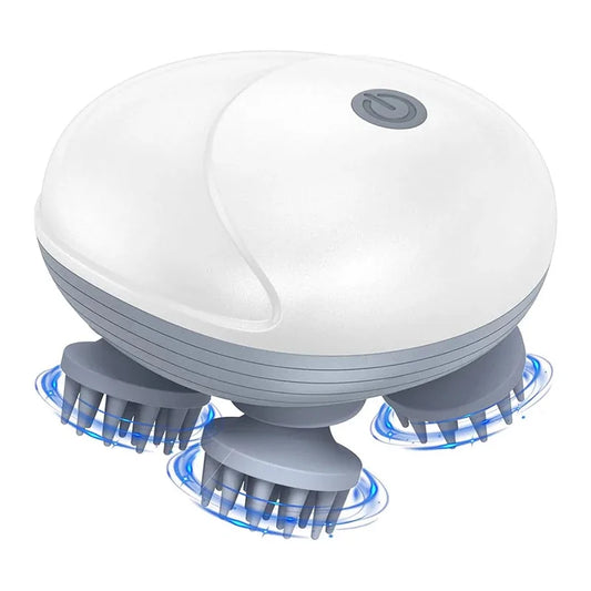 Masseur Électrique Cuir Chevelu Windaily — 4 Têtes, 3 Modes, IPX6 & Rechargeable