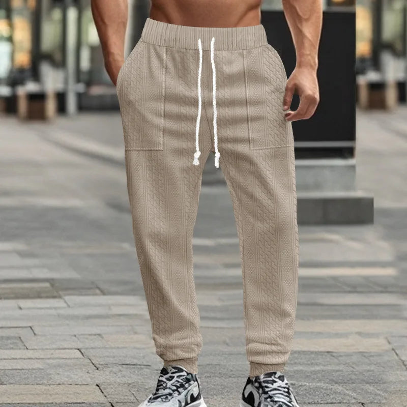 Pantalon Jogging Homme — Coupe Ample | Ceinture Élastique & Cordon | Poches | Casual | 5 Coloris | S à XXXL