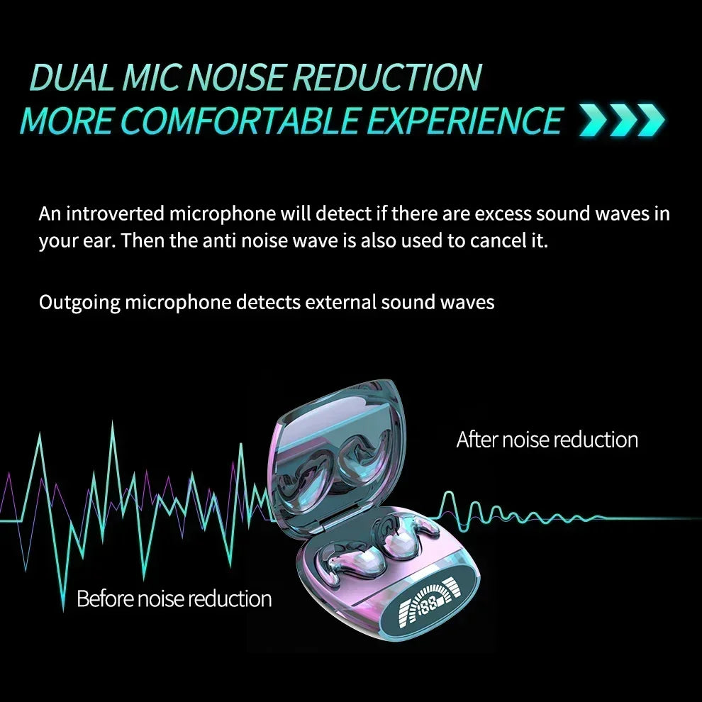 Premium TWS Bluetooth Wireless Sports Earphones Dual Ear Sleep In-Ear Md538 Mini Painless Call Noise Cancellation Slim Headset