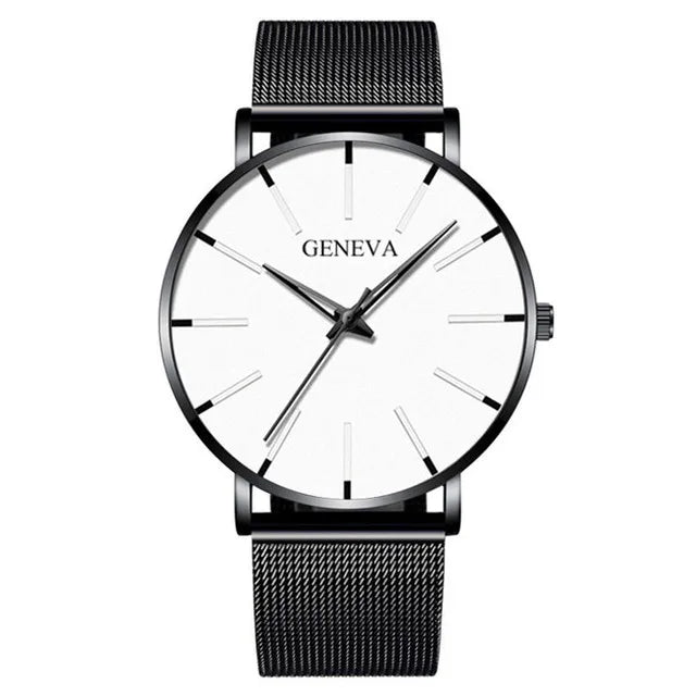 Montre Quartz Minimaliste Homme DIJANES KL959 — Ultra-Fine 8 mm, Bracelet Maille ou Cuir, Verre Hardlex, 9 Coloris | TechNova X