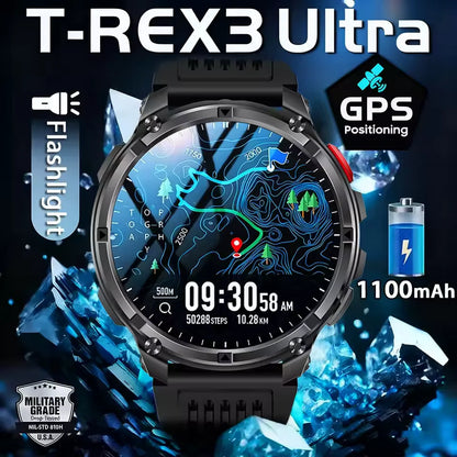Smartwatch GPS GUHUAVMI T-Rex3 Pro 2026 — AMOLED 1,7", 1100mAh, 10 ATM, 100+ Sports, 15 Variantes